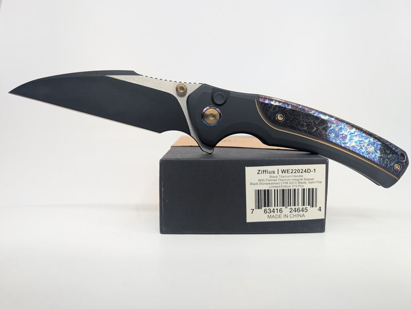 *Consignment* WE KNIFE Ziffius Button Lock Folding Knife