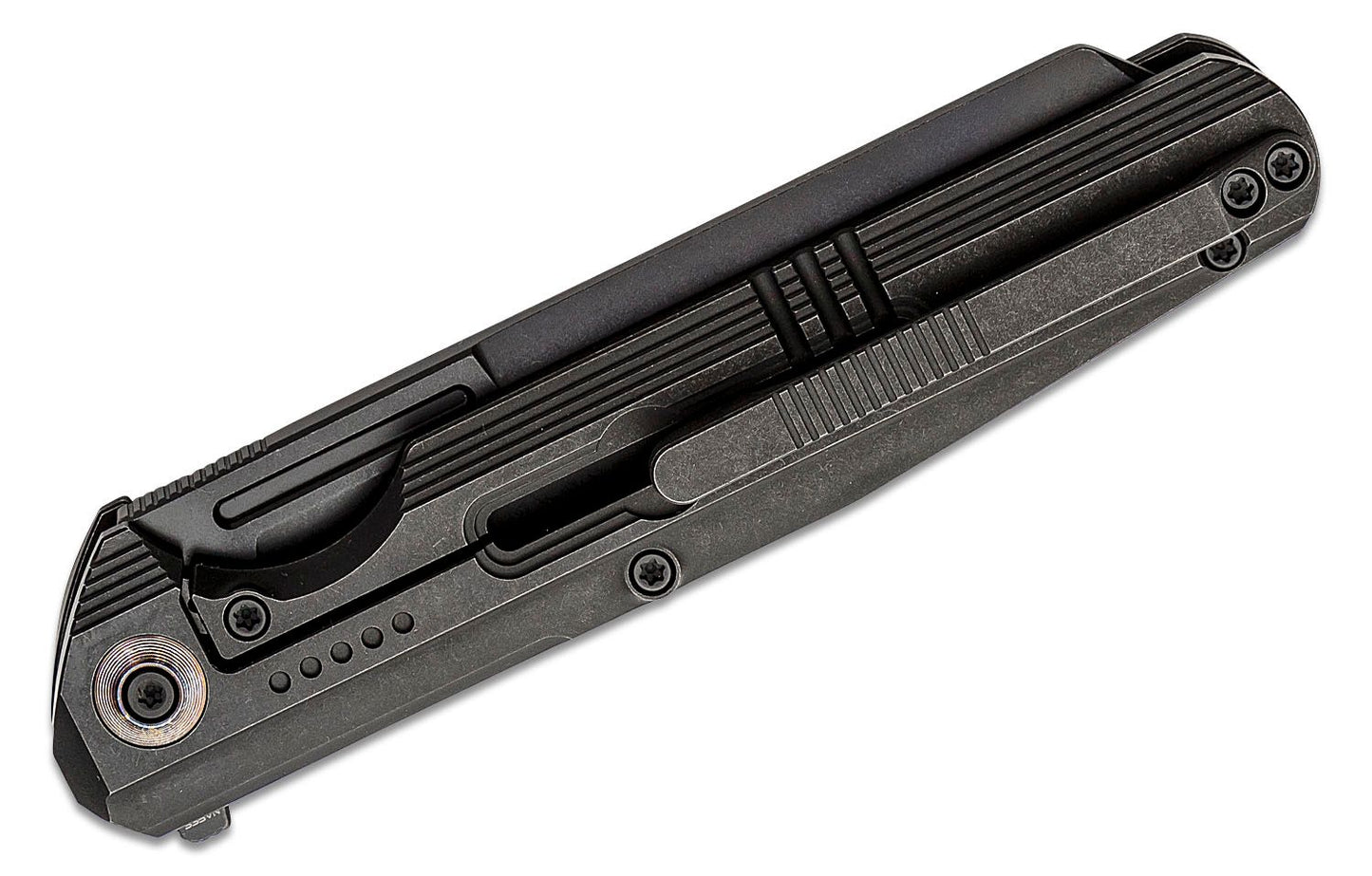 WE KNIFE Limited Edition Reiver Flipper Titanium Handle Stonewash Folding Knife