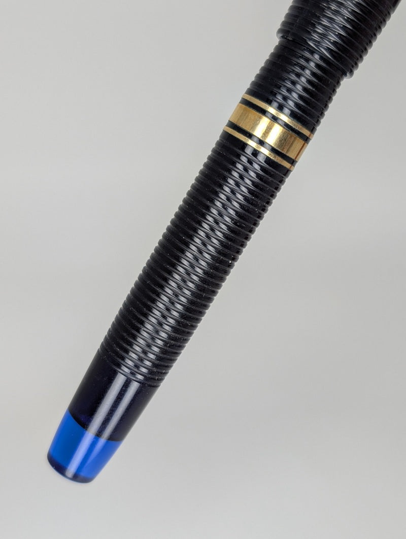 *Consignment* Waterman 100 Year Pen Black / Blue Fountain Pen Steel Fine Nib