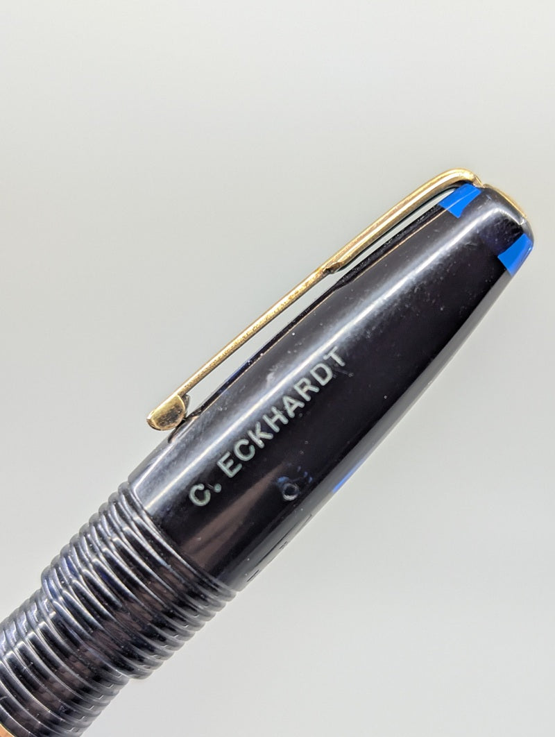 *Consignment* Waterman 100 Year Pen Black / Blue Fountain Pen Steel Fine Nib