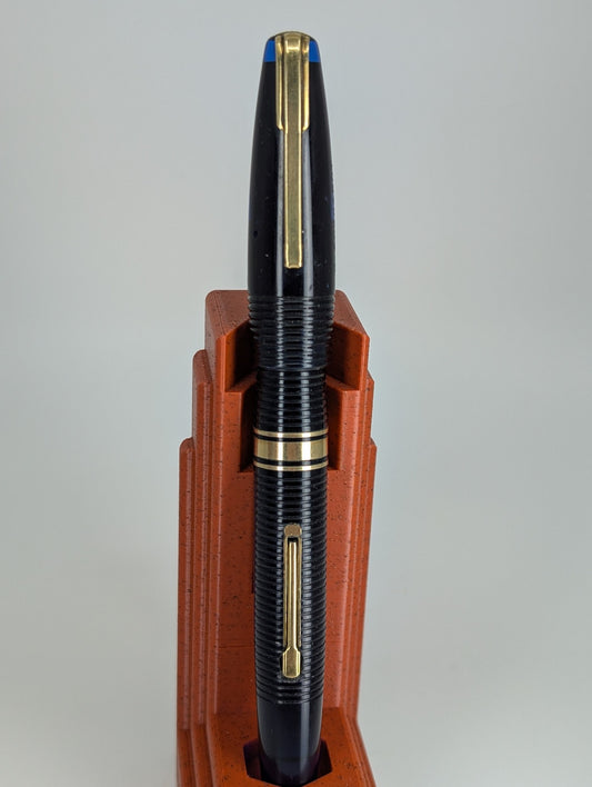 *Consignment* Waterman 100 Year Pen Black / Blue Fountain Pen Steel Fine Nib