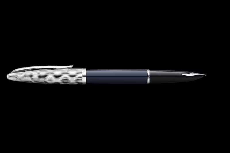 Waterman Carene Essence of Blue Fountain Pen 18k Gold Fine Nib