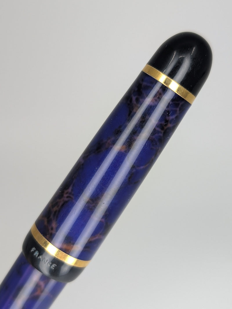 *Consignment* Waterman Phileas Blue Marble Fountain Pen Fine Nib