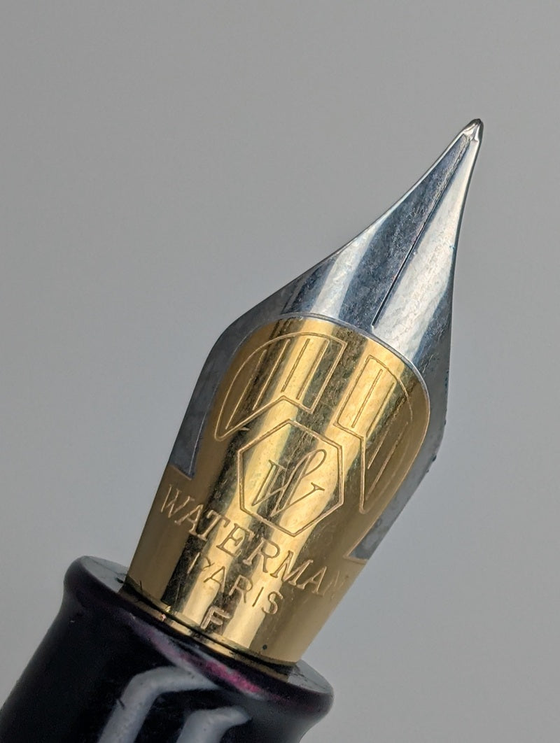 *Consignment* Waterman Phileas Blue Marble Fountain Pen Fine Nib