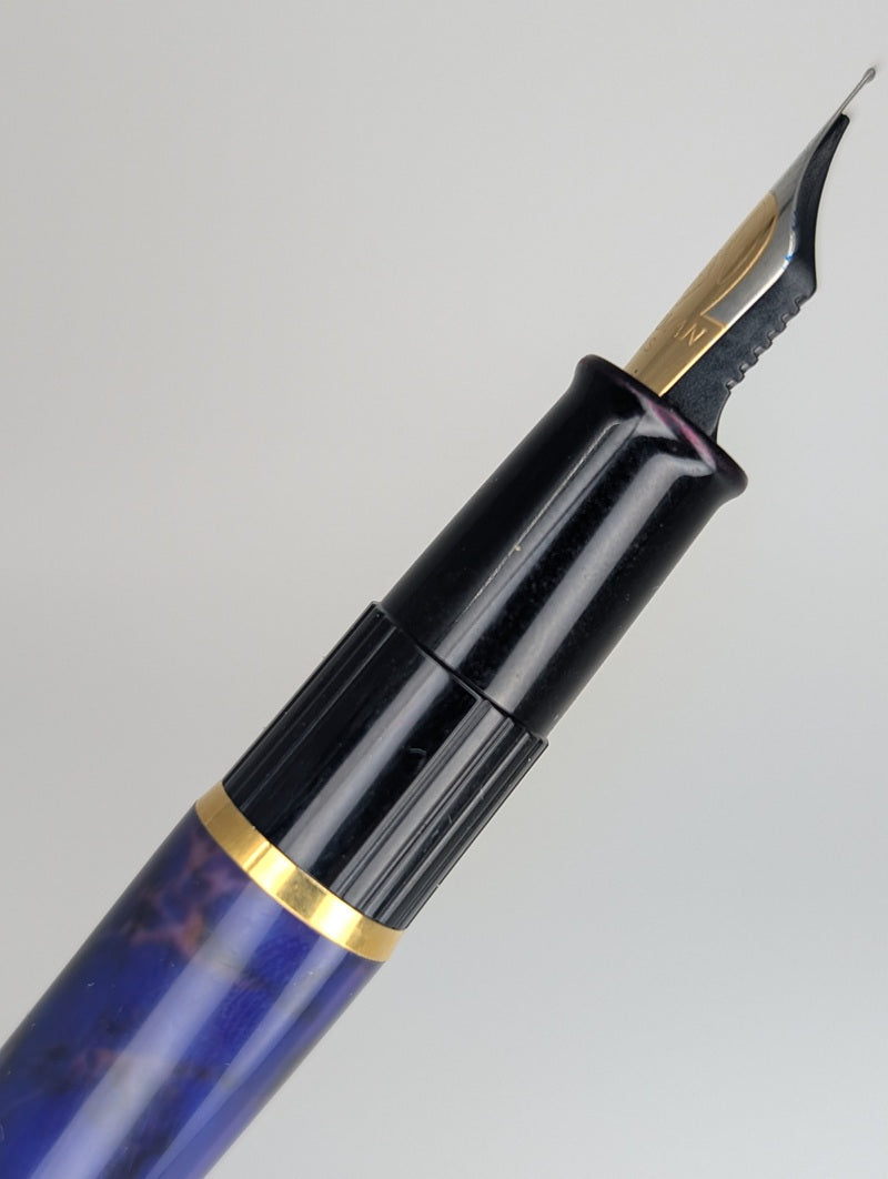 *Consignment* Waterman Phileas Blue Marble Fountain Pen Fine Nib
