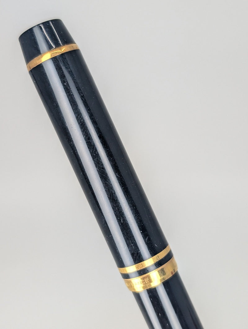 *Consignment* Waterman Ideal Black / Gold Fountain Pen 18k Gold Medium Nib