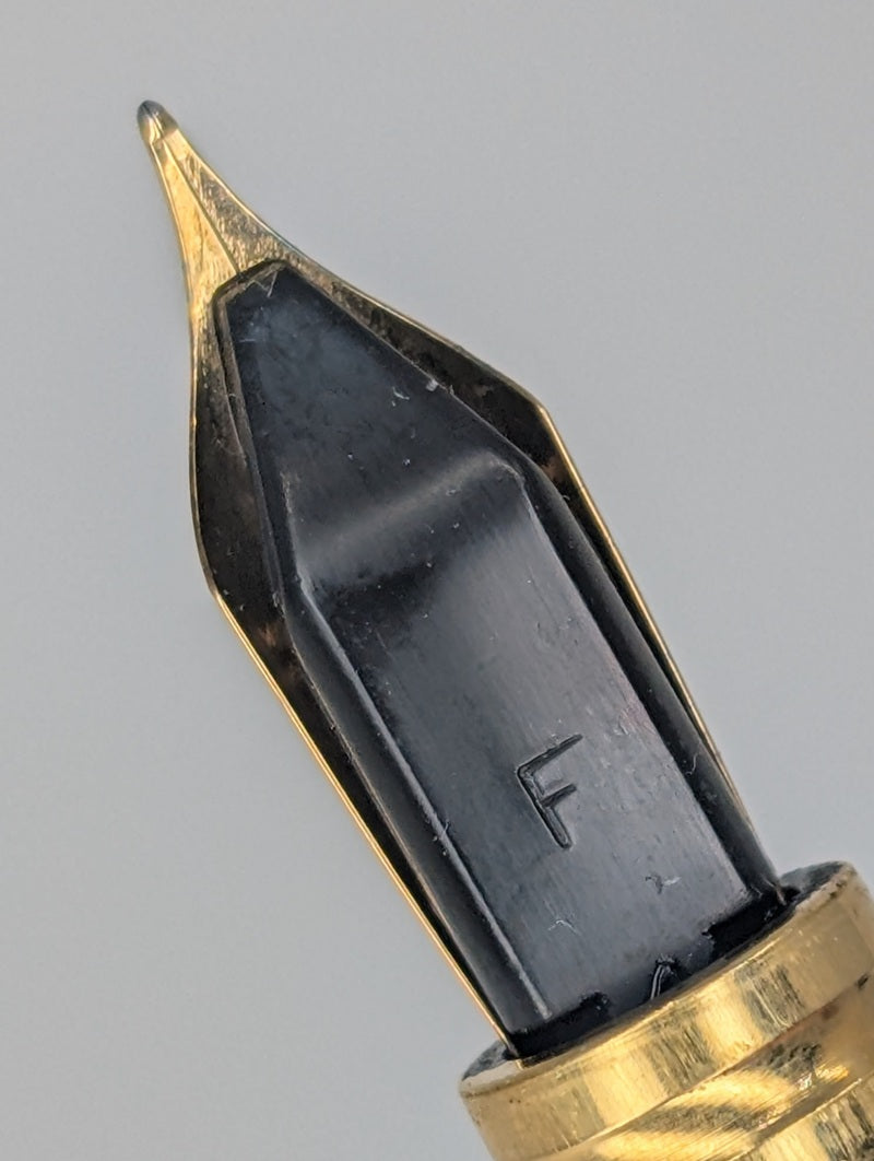 *Consignment* Waterman Ideal Black / Gold Fountain Pen 18k Gold Fine Nib