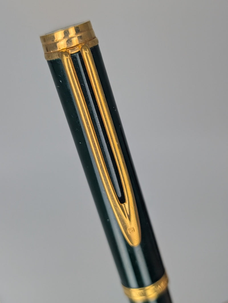 *Consignment* Waterman Ideal Green / Gold Fountain Pen 18k Gold Fine Nib