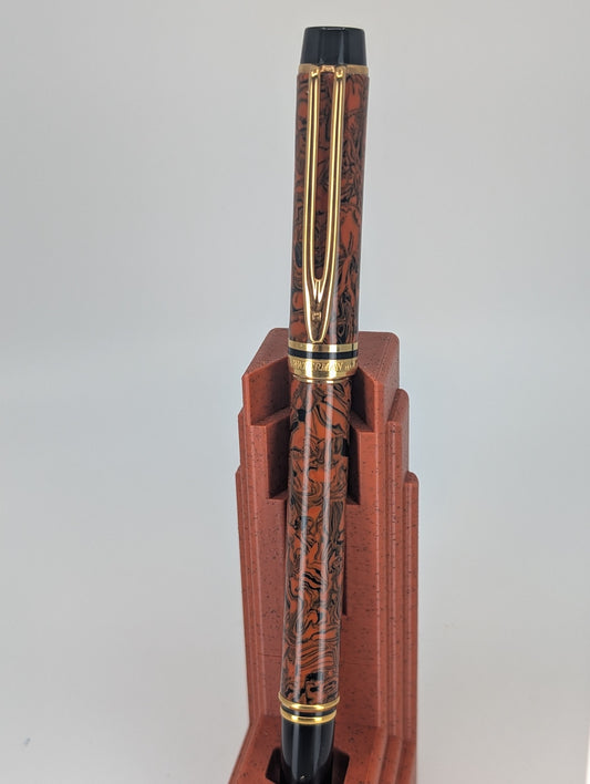 *Consignment* Waterman Le Man 200 Rhapsody Red / Black Mottled Rollerball Pen