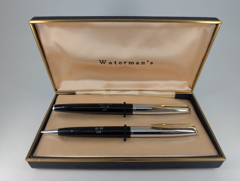 *Consignment* Waterman's CF 1250 Black Fountain Pen / Pencil Set
