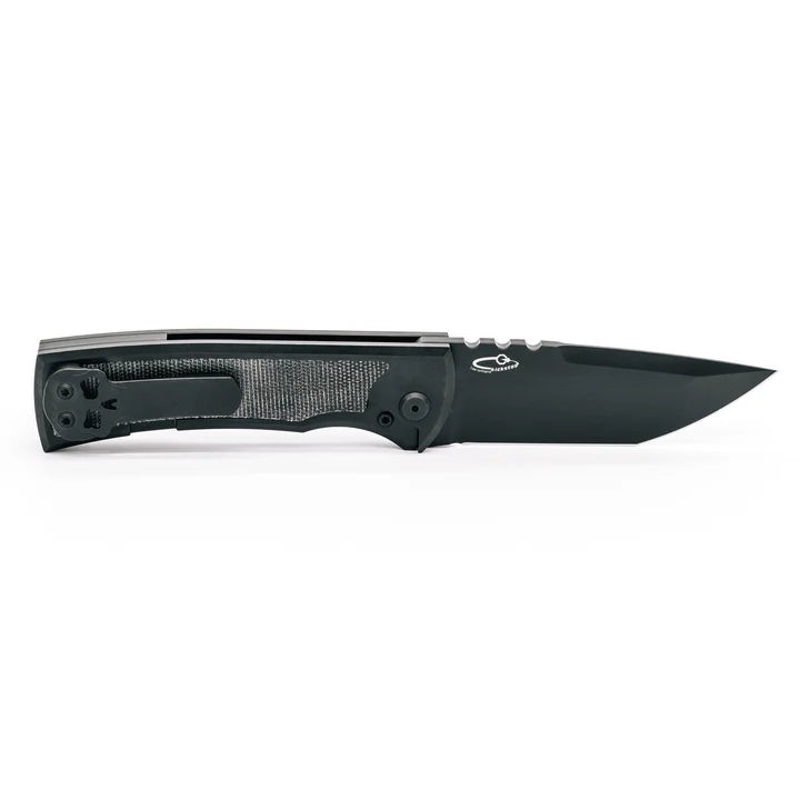 Chaves Knives Redencion Flipper Black Micarta Folding Knife
