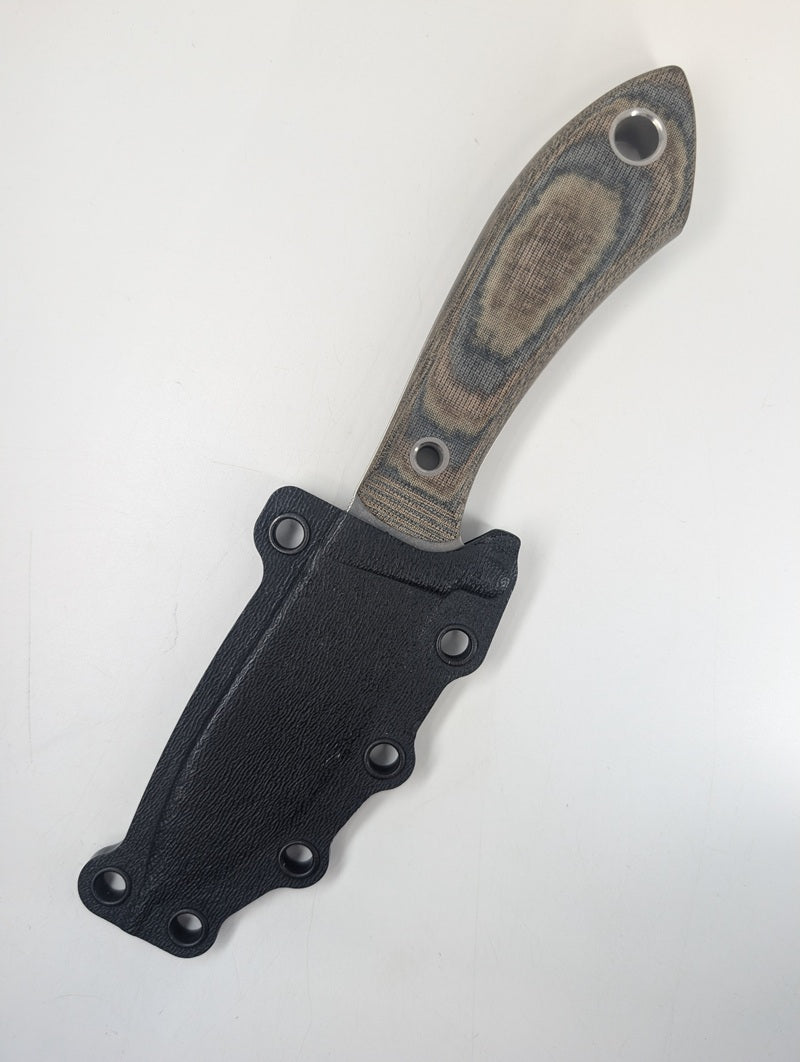 *Consignment* White River Sendero Pack Black / Olive Drab Linen Micarta Fixed Blade Knife