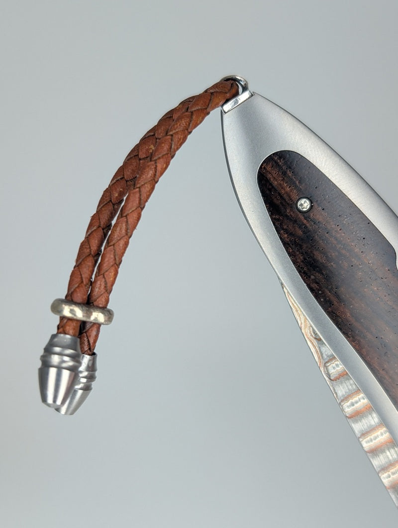 William Henry B05 Dominica Cocobolo / Copper Wave Damascus Buttonlock Folding Knife #46 of 100