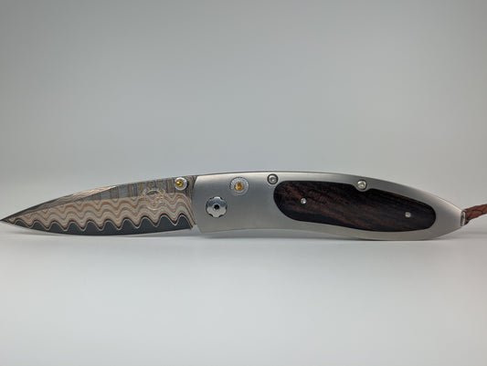 William Henry B05 Dominica Cocobolo / Copper Wave Damascus Buttonlock Folding Knife #46 of 100