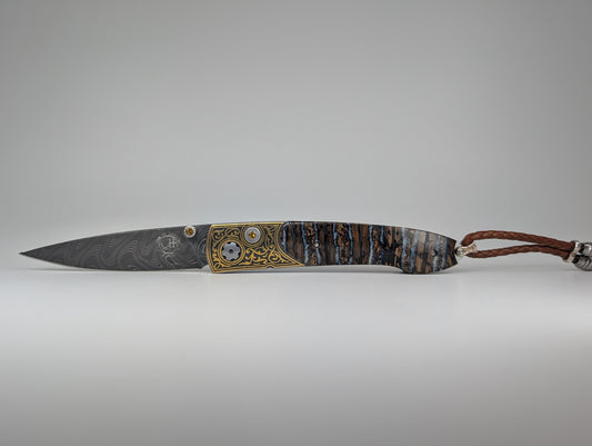 William Henry B10 Golden Mammoth Buttonlock Folding Knife