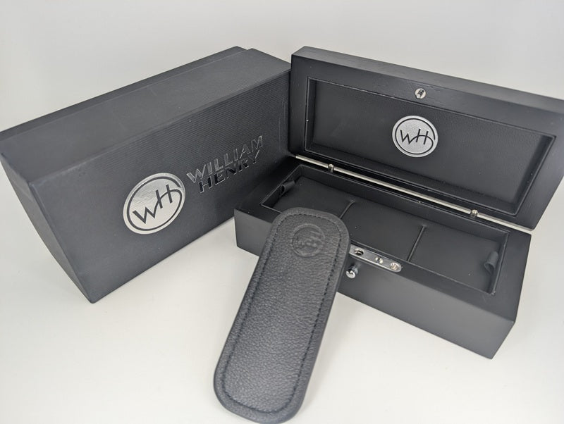 William Henry CG1 Twister Fossil Mammoth Tooth Cigar Cutter Buttonlock Folding Knife #96 of 500