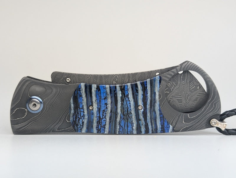 William Henry CG1 Twister Fossil Mammoth Tooth Cigar Cutter Buttonlock Folding Knife #96 of 500