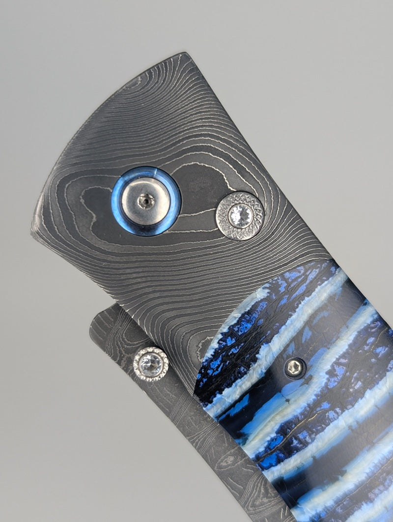 William Henry CG1 Twister Fossil Mammoth Tooth Cigar Cutter Buttonlock Folding Knife #96 of 500