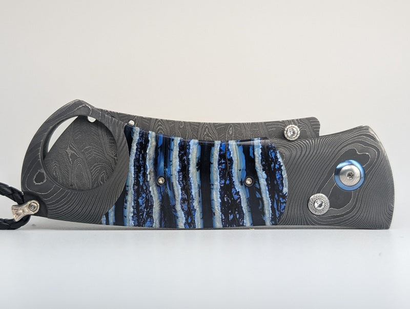 William Henry CG1 Twister Fossil Mammoth Tooth Cigar Cutter Buttonlock Folding Knife #96 of 500