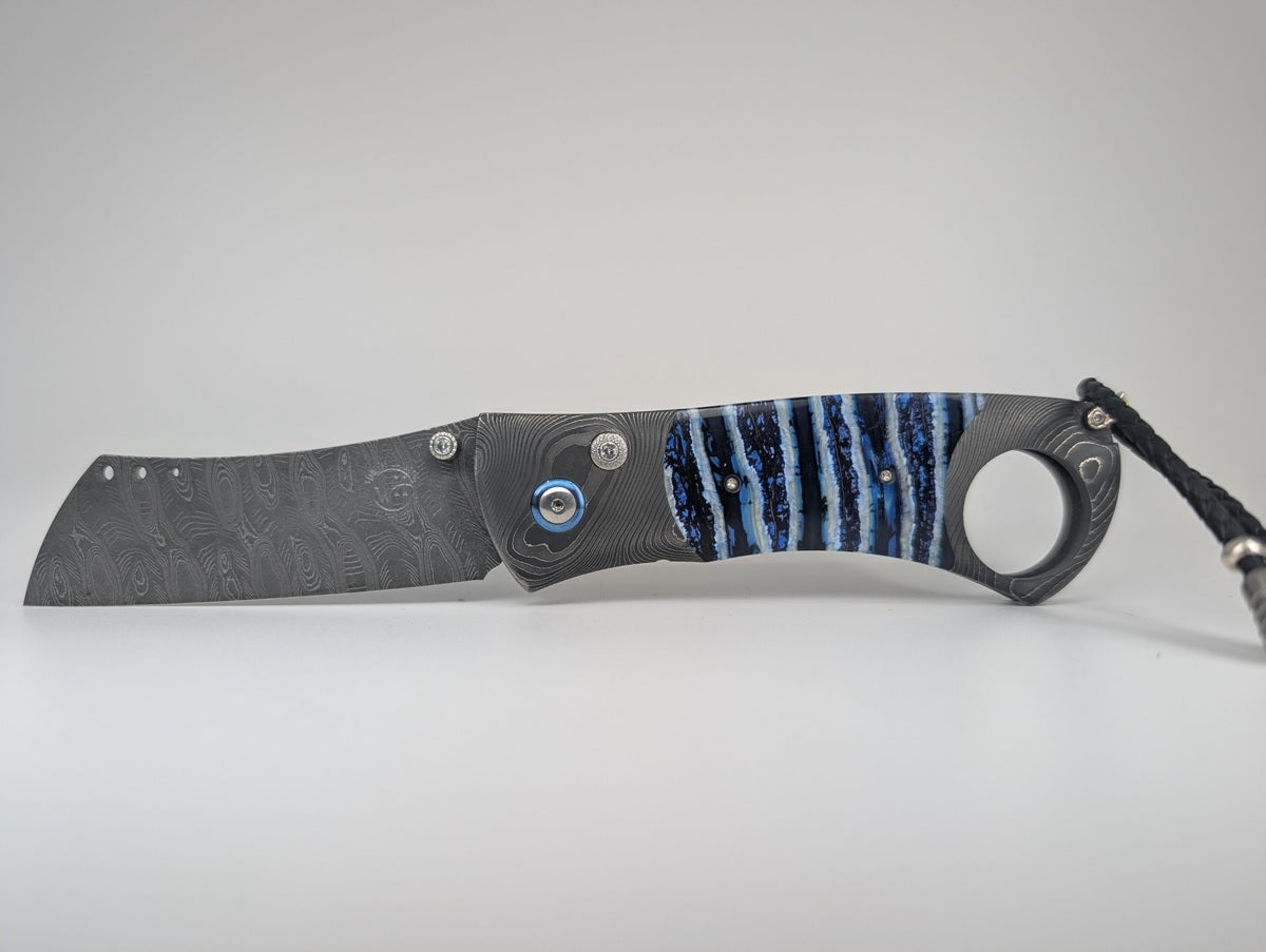 William Henry CG1 Twister Fossil Mammoth Tooth Cigar Cutter Buttonlock Folding Knife #96 of 500