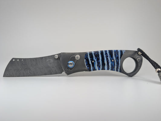 William Henry CG1 Twister Fossil Mammoth Tooth Cigar Cutter Buttonlock Folding Knife #96 of 500