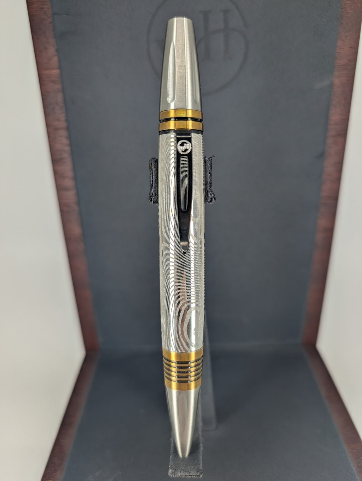 William Henry Caribe 16 Stainless Damascus Ballpoint Pen