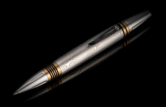 William Henry Caribe 16 Stainless Damascus Ballpoint Pen