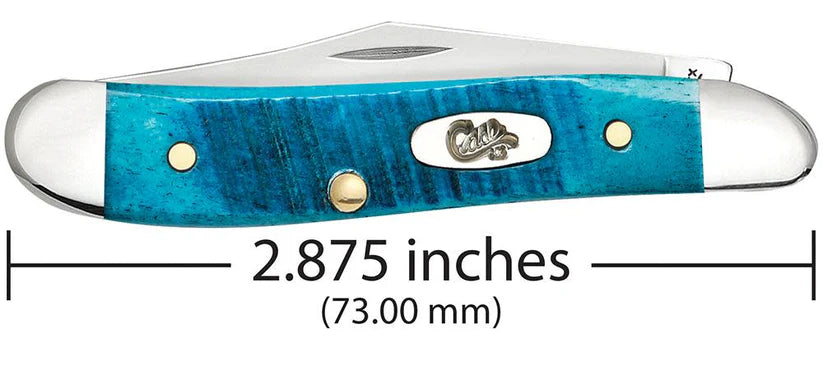 Case Knives Sawcut Jig Caribbean Blue Bone Peanut