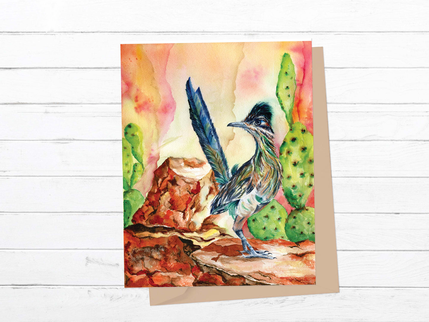 Rainbow Roadrunner Greeting Card