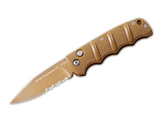 Boker Plus KALS74 Auto Desert D2 Partial Serrated Folding Knife