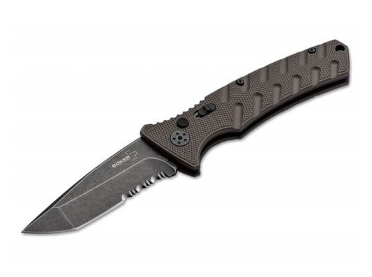 Boker Plus Auto Strike Coyote Tanto Partial Serrated Folding Knife