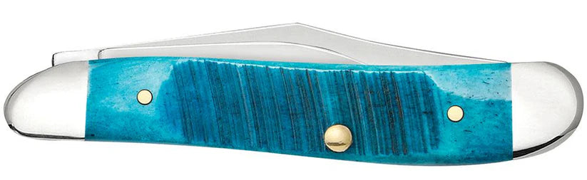 Case Knives Sawcut Jig Caribbean Blue Bone Peanut