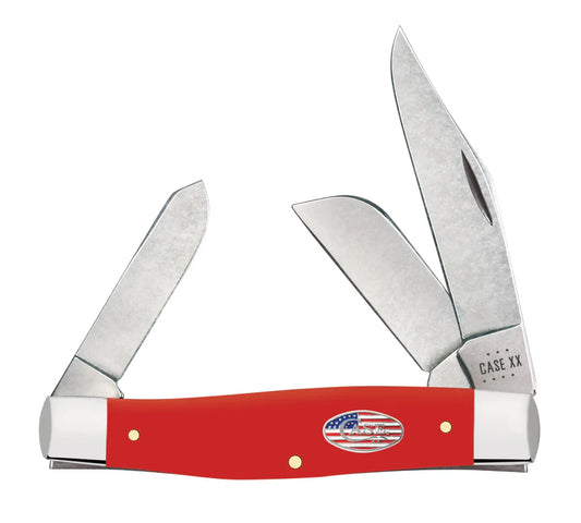 Case Knives American Workman Smooth Red Synthetic CS Large Stockman Folding Knife