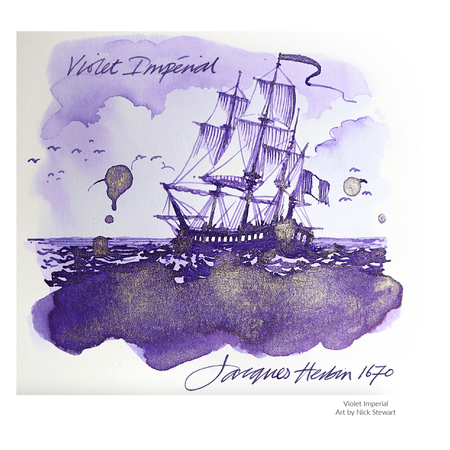 Herbin 1670 Ink with Gold Shimmer 50ml