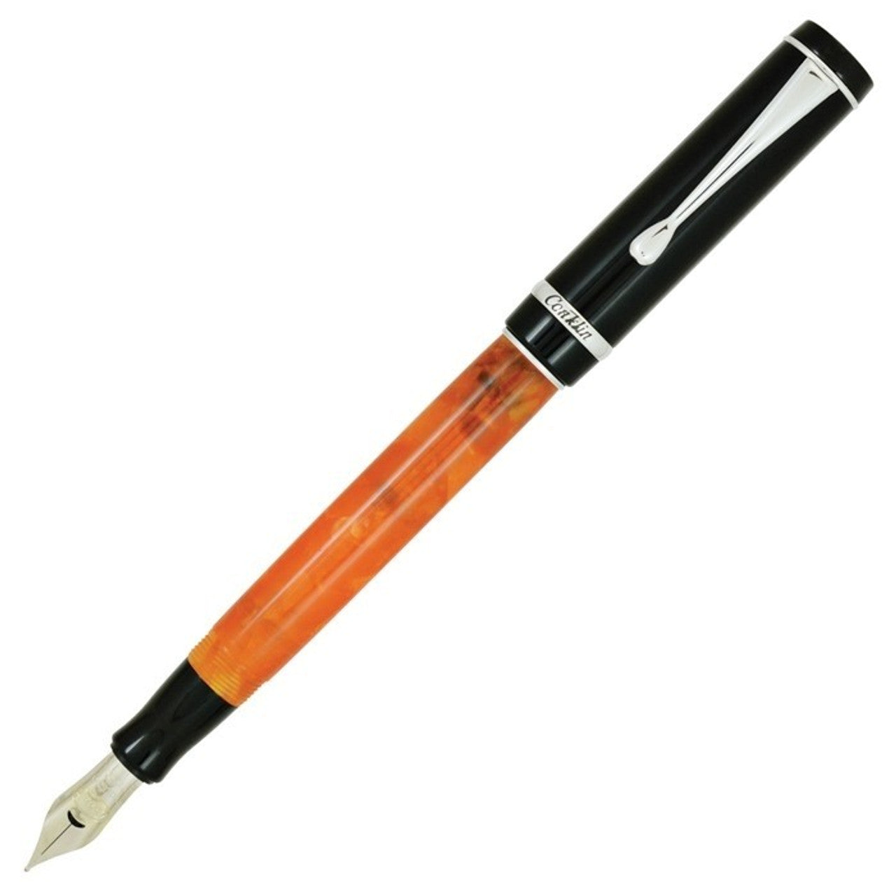 Conklin Duragraph Orange Nights Fountain Pen Steel Medium Nib
