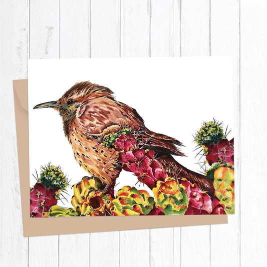 Cactus Wren Greeting Card