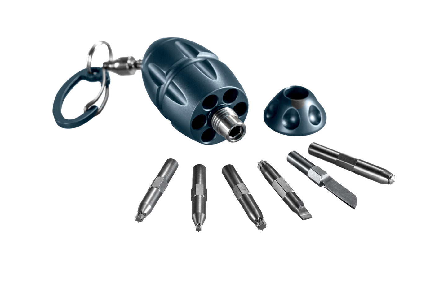 Lionsteel Eggie Blue Titanium Keychain