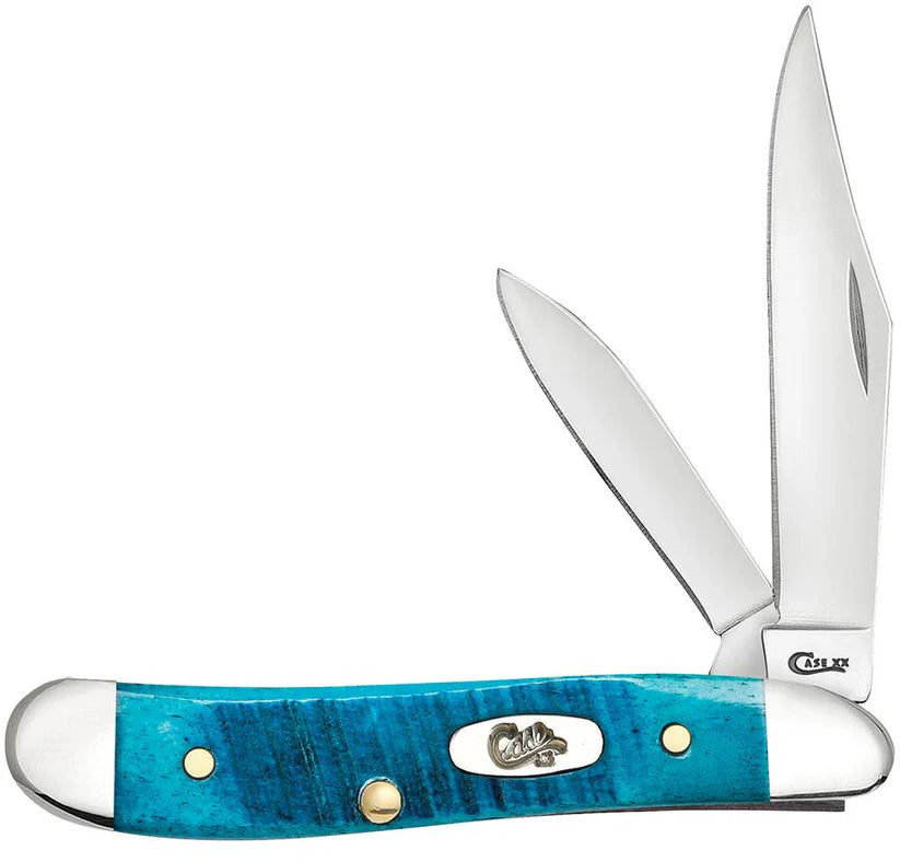 Case Knives Sawcut Jig Caribbean Blue Bone Peanut