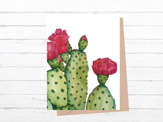 Cactus Rose Greeting Card