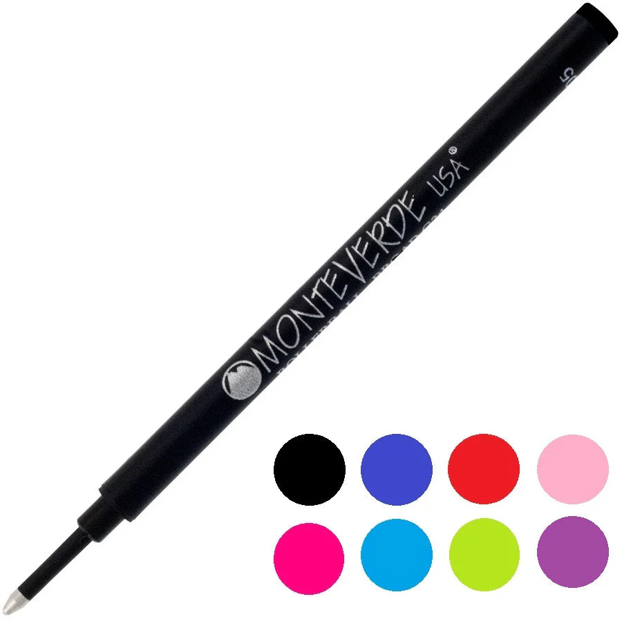 Monteverde Ceramic Rollerball Refill to Fit Most Capped Rollerball Pens Medium Point 2pk