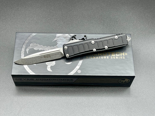 Microtech UTX-85 II S/E Signature Series Stonewash Standard Out the Front Knife