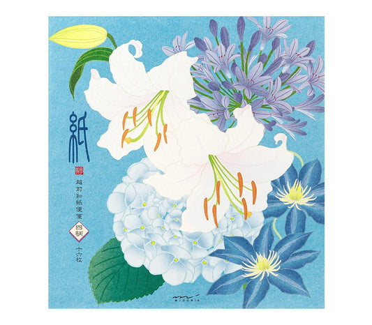 Midori Letter Pad 133 Four Designs Summer Flowers