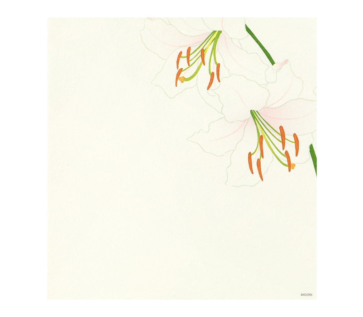 Midori Letter Pad 133 Four Designs Summer Flowers