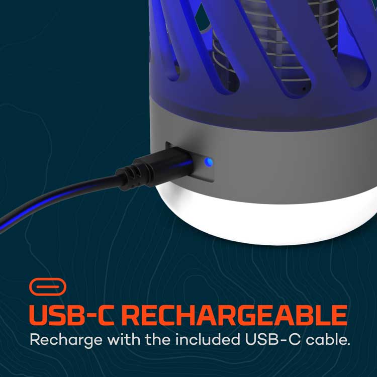 NEBO Mini Bug Zapper & Lantern Dual-Band UV Attractant Technology