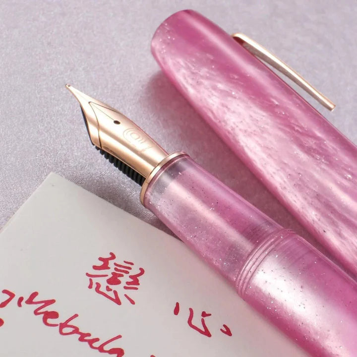 Penlux Concerto Rose Nebula w/ Rose Gold Trim Fountain Pen