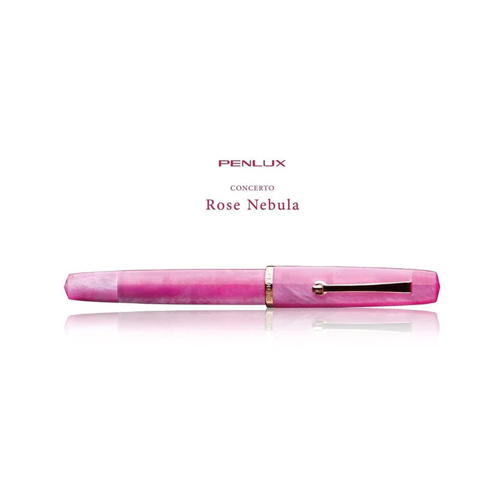Penlux Concerto Rose Nebula w/ Rose Gold Trim Fountain Pen
