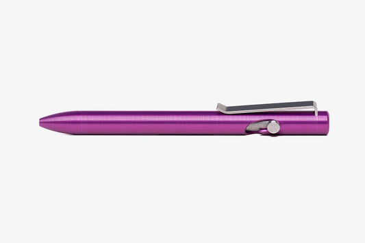 Tactile Turn Bolt Action Mini Anodized Aluminum Purple Ballpoint Pen