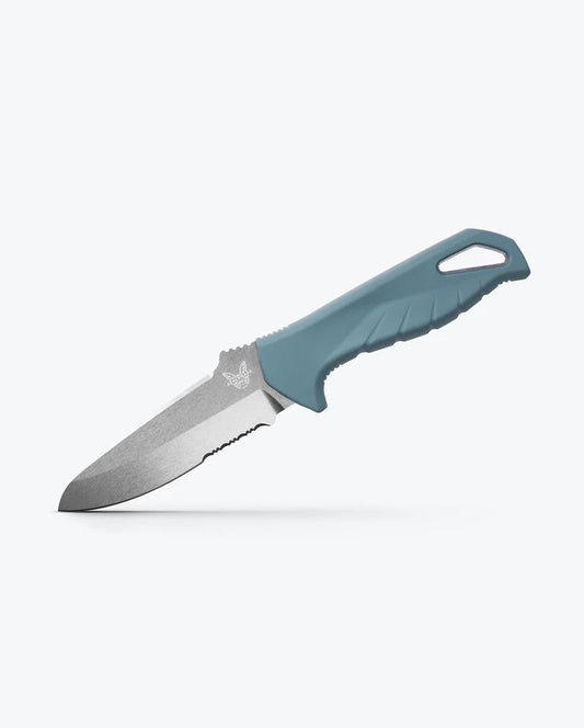Benchmade Undercurrent Depth Blue Santopreme Sheepsfoot Fixed Blade