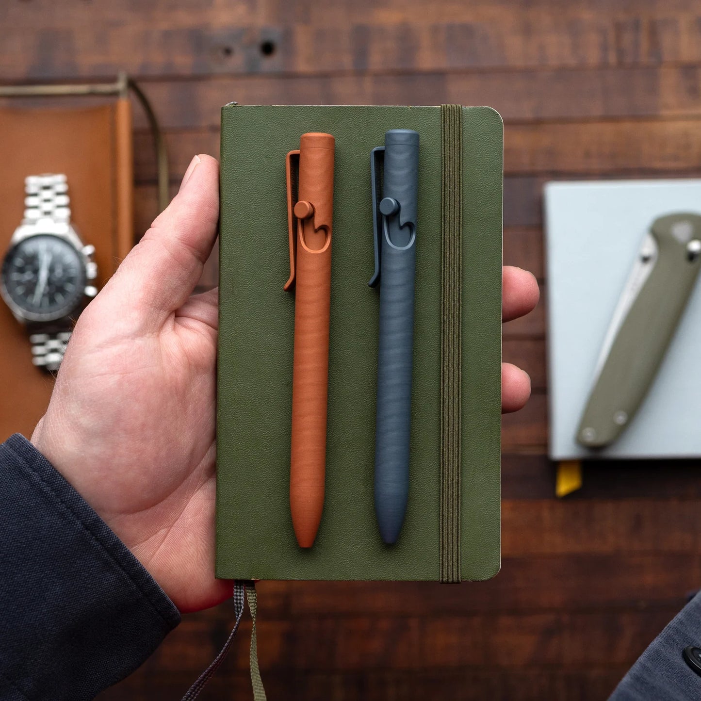 Tactile Turn Tonal Slate Bolt Action Short Ballpoint Pen