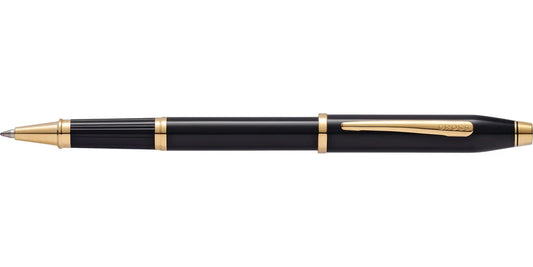 Cross Century II Black Lacquer Gold Accent Rollerball Pen